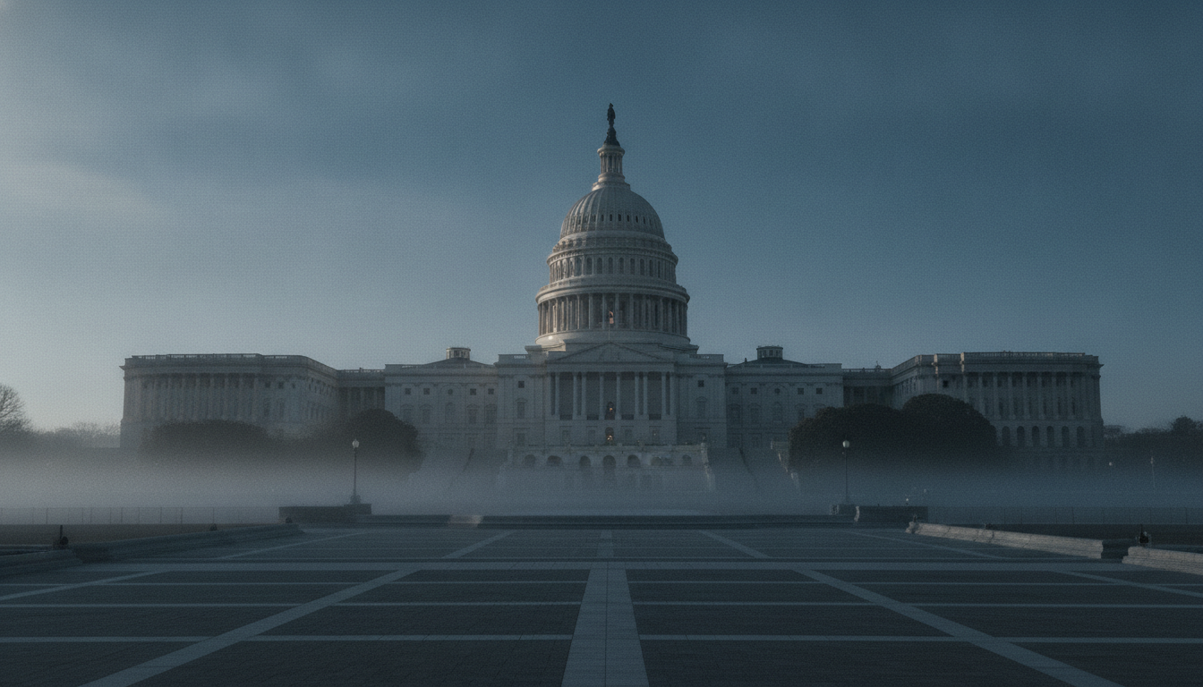 The United States Capitol at dawn