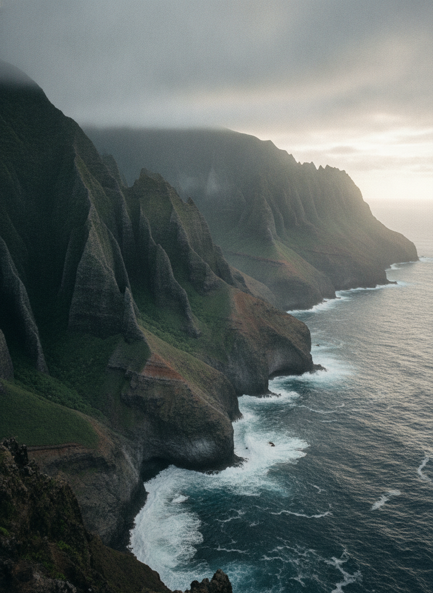 Oʻahu sea cliffs at dawn